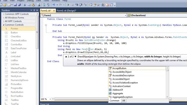 Draw Graphics in VB.Net смотреть онлайн