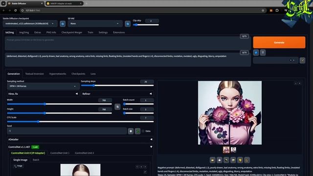 ДОБАВИТЬ ЛЮБОЕ ЛИЦО В АРТ в STABLE DIFFUSION смотреть онлайн