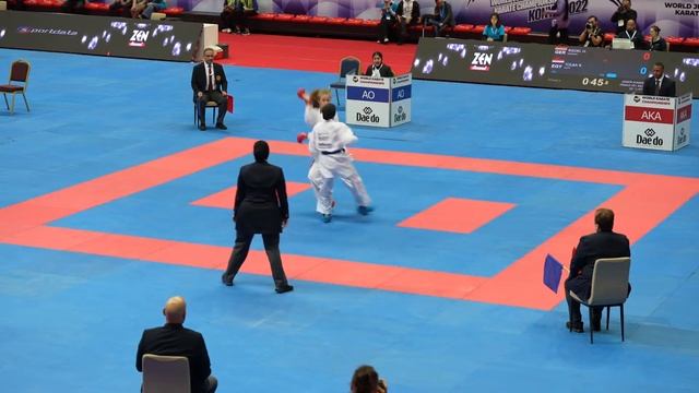 2022 Konya // Junior Kumite Female 59+ Kg: RIEDEL HANNAH (GER) Vs TOLBA RAHMA (EGY)