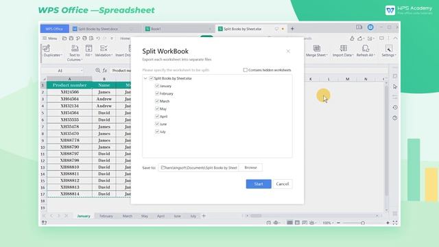 [WPS Academy] 2.7.0 Excel:Split Books by Sheet смотреть онлайн