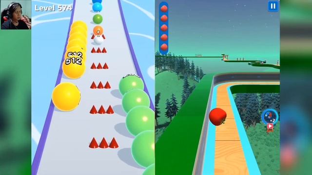 Ball Run 2048 | Sky Rolling Ball 3d - All Level Gameplay Android,iOS - NEW APK UPDATE Best Games смотреть онлайн