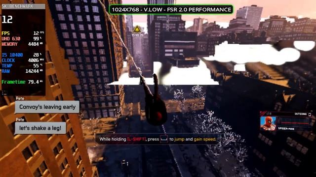 Intel UHD 630 | Marvel's Spider-Man: Miles Morales | I5 10400 + 16GB RAM | 1024X768 | Very Low + FS смотреть онлайн