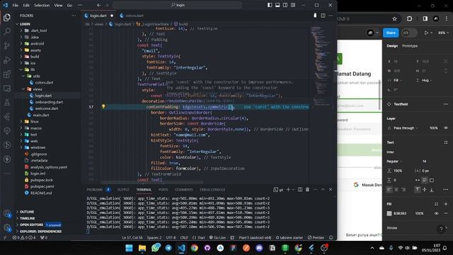 Membuat Onboarding & Login #8 Form Email Password - Flutter Run смотреть онлайн