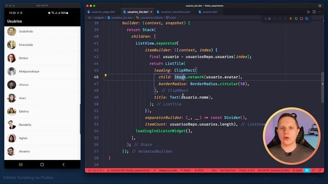Flutter Infinite Scrolling na ListView (Lazy Loading no Flutter) смотреть онлайн