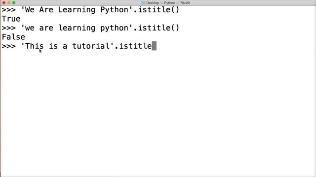Python Istitle String Method смотреть онлайн