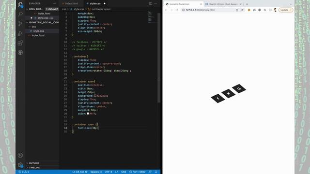 Tutorial : Isometric Social Icon // Multiverse CSS without Javascript, GIF // SUNNY смотреть онлайн