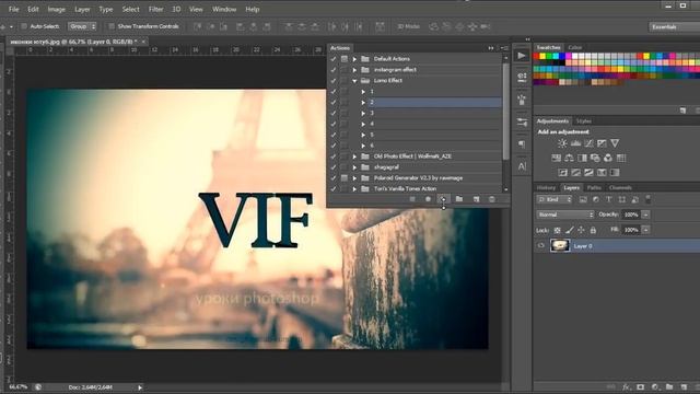 как пользоваться экшенами в фотошоп cs6 (англ.) смотреть онлайн
