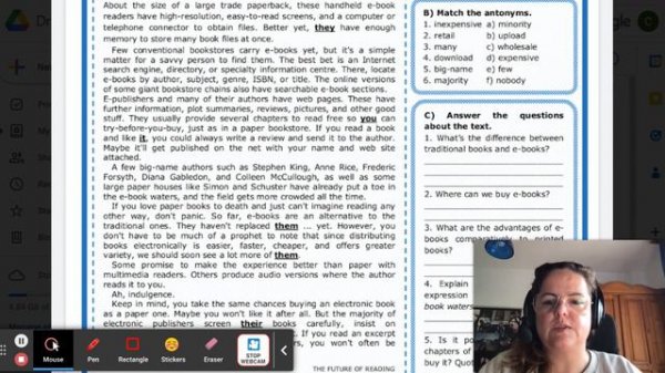 The future of reading electronic books.