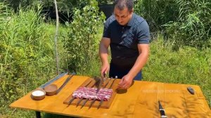ШАШЛЫК НАПОЛЕОН / ЛУЧШИЙ РЕЦЕПТ КЕБАБА НА ГРИЛЕ  /  ВКУСНАЯ ЕДА В ДИКОЙ ПРИРОДЕ