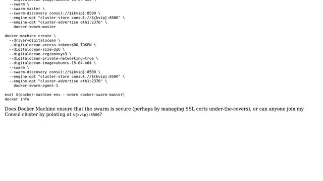 DevOps & SysAdmins: Docker Machine/Swarm with Consul -- secure by default? (2 Solutions!!) смотреть онлайн