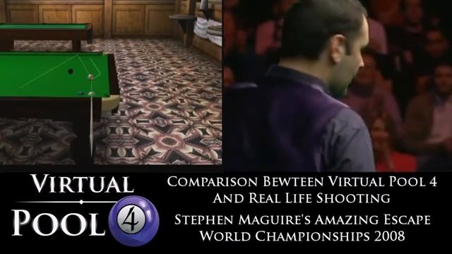 Virtual Pool 4 verse Real Shooting - Stephen Maquire HD смотреть онлайн