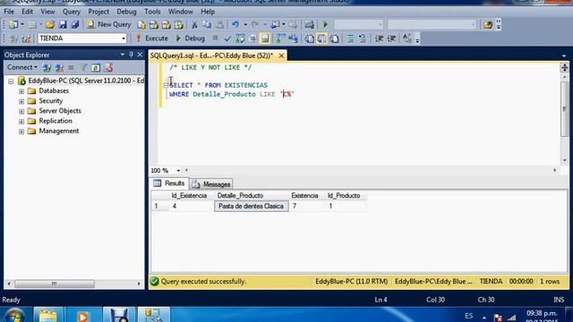 #15 SQL SERVER APRENDE LIKE Y NOT LIKE (APRENDE FÁCIL Y RÁPIDO) смотреть онлайн