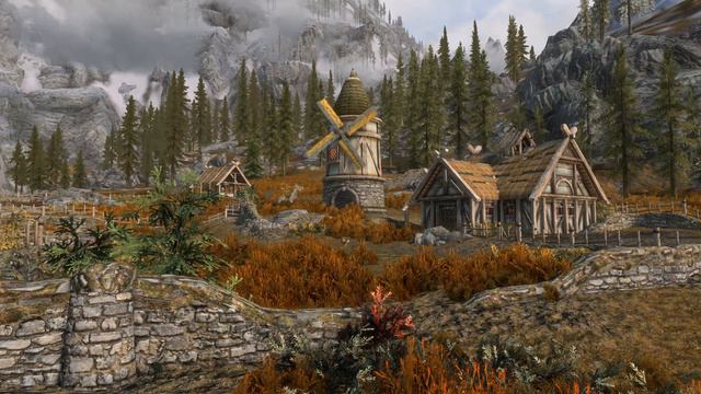 Skyrim Ambience / ASMR for Relaxation | Windmill, Farm | Dawn, Day, Night смотреть онлайн