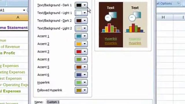Create New Theme Colors in Excel 2007 смотреть онлайн