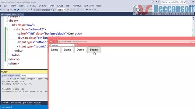 Bootstrap Tutorial - Button styling using btn classes смотреть онлайн