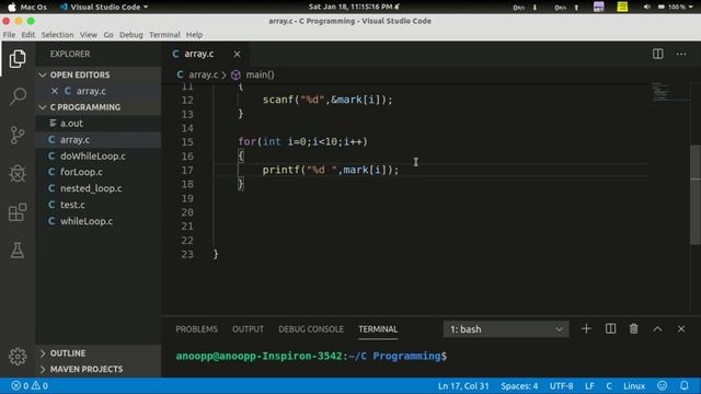 One Dimensional Array and Operations | Basics Of C Programming - 11 | C Tutorial in Malayalam смотреть онлайн
