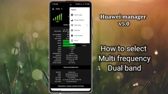 How to select/lock dual band on Huawei manager app (TAGALOG) смотреть онлайн