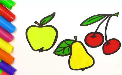 Рисуем Фрукты с детьми смотреть онлайн