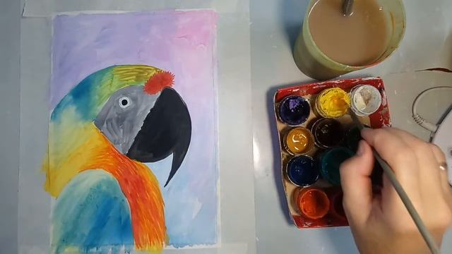 попугай /Как нарисовать попугая смотреть онлайн