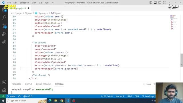 Sign Up Page in Mern Stack App | Class 45 | Mern Stack | Azadchaiwala смотреть онлайн