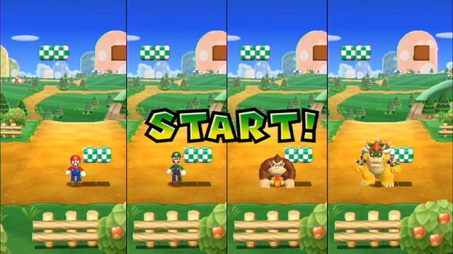 Mario Party 9 MiniGames - Mario Vs Luigi Vs Bowser Vs Donkey Kong (Master Cpu)