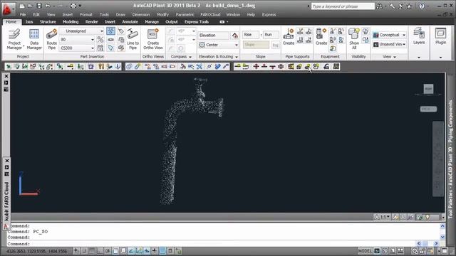 Modeling An As-Built Pipe From Scan Data Into AutoCAD Plant 2011 смотреть онлайн