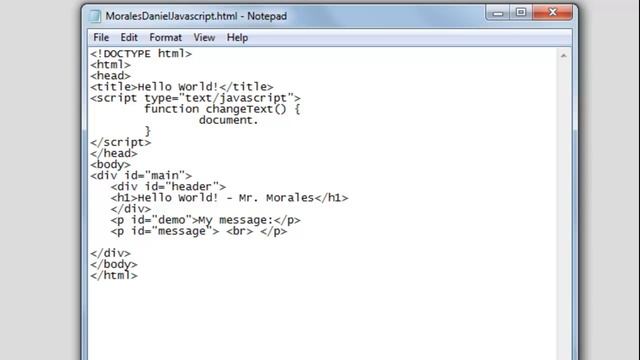 Javascript Hello World смотреть онлайн