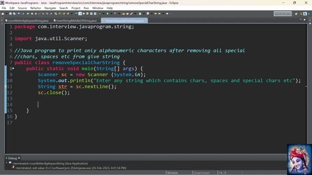 Java Program To Remove Special Characters From Given String смотреть онлайн