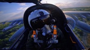Работа Грачей Су-25 вид с кабины пилота