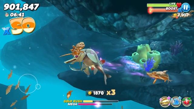 Hungry Shark World Echo (Ichthyosaur) Android Gameplay смотреть онлайн