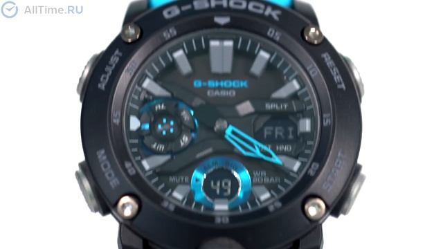 Обзор часов Casio G-SHOCK GA-2000-1A2ER с хронографом. Японские наручные часы. Alltime