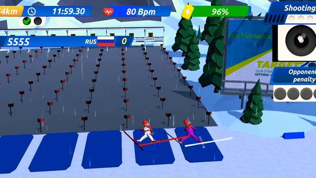 Игра биатлон.(Моё первое видео) смотреть онлайн