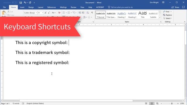 How to Insert Trademark, Copyright, and Registered Symbols in Microsoft Word смотреть онлайн