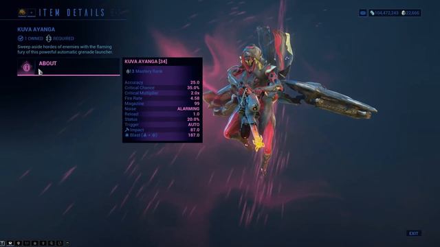 Warframe: New Powerful BFG -Ayanga Grenade Launcher смотреть онлайн