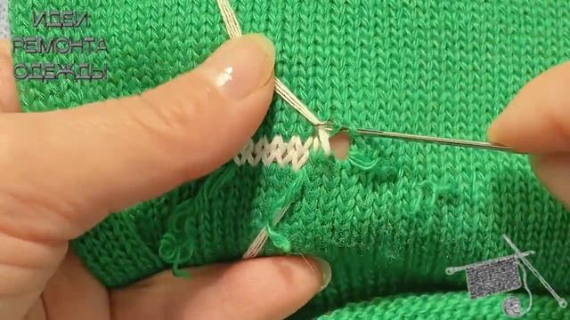 Master class on repairing holes in a sweater for beginners смотреть онлайн