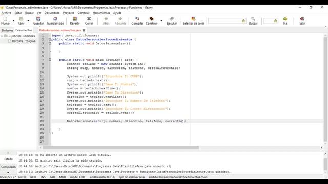 Programa Java Datos Personales Utilizando Procedimientos смотреть онлайн
