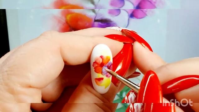 Как рисовать Анютины глазки на ногтях ? смотреть онлайн