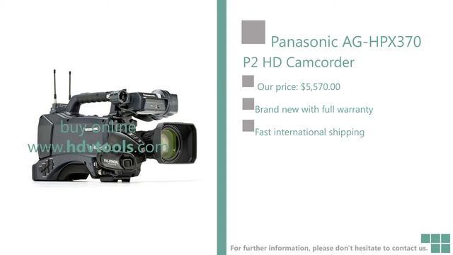 Panasonic AG-HPX370 Price $5570 Brand New with Warranty смотреть онлайн