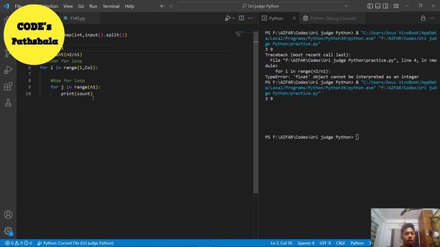 BEE 1145 - Logical Sequence 2 Solution | Python3 Programming on Beecrowd Beginner Day 67 смотреть онлайн