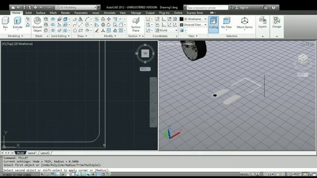 AutoCad 3D Tutorial - LED Lamp - смотреть онлайн