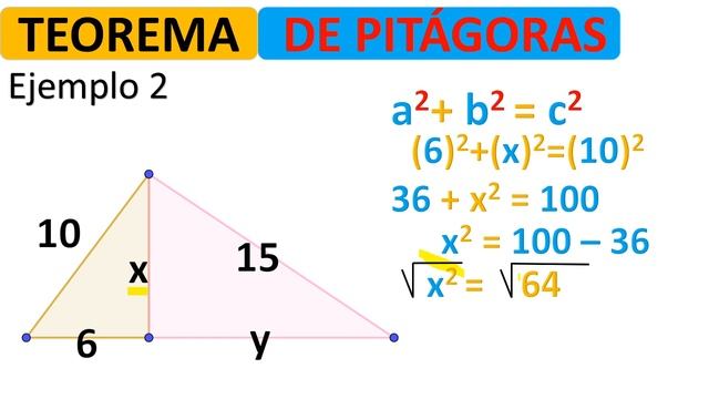 Teorema de Pitágoras. Ejemplo2 смотреть онлайн