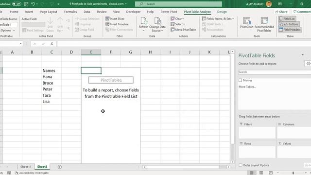 Different methods to Add sheets into an Excel Workbook - Malayalam Tutorial смотреть онлайн