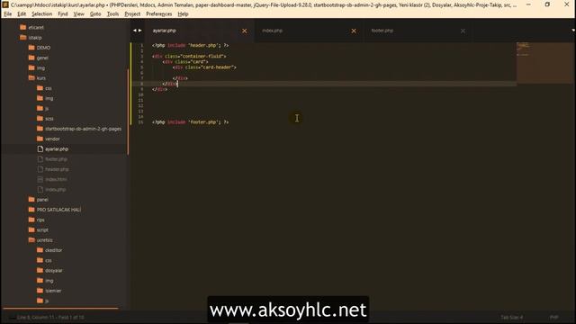 Ders-3 | Ayarlar Sayfası Ve Veritabanı Oluşturma | Sipariş Takip Scripti | PHP-PDO-Bootstrap смотреть онлайн