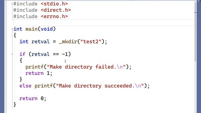 Make A Directory Using _mkdir() On Windows | C Programming Tutorial смотреть онлайн