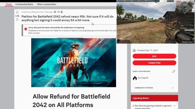 Community Mass Revolt - Battlefield 2042 - When will EA React? смотреть онлайн