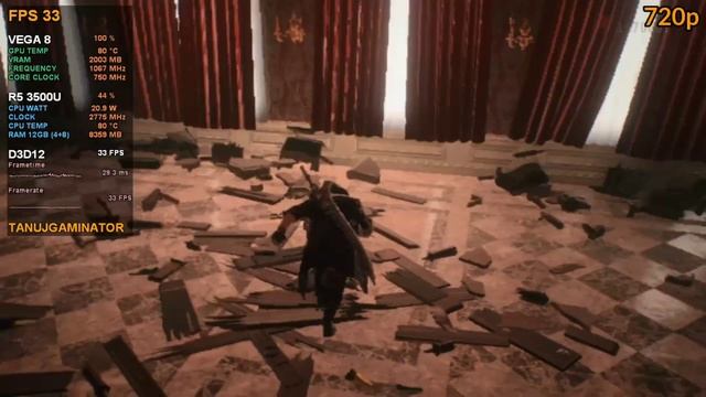DEVIL MAY CRY 5 | RYZEN 5 3500U | 12GB RAM | VEGA 8 | BENCHMARK смотреть онлайн