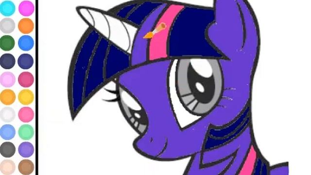 My Little Pony Coloring Pages Twilight Sparkle - Coloring Pages For Girls смотреть онлайн