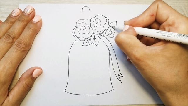 Рисунок на последний звонок/школьный колокольчик/как нарисовать колокольчик//how to draw a bell смотреть онлайн
