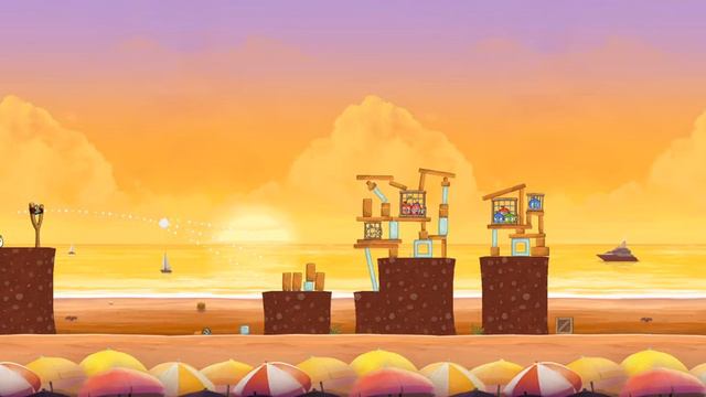 Angry Birds Rio - Golden Beachball. Level 19. 3 stars. [HD] смотреть онлайн