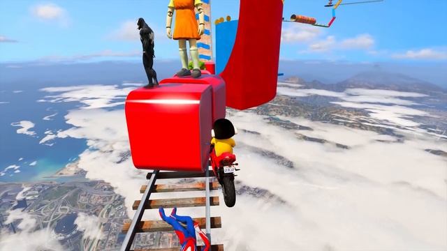 SHINCHAN AND FRANKLIN TRIED THE IMPOSSIBLE 5 RUPEES GOLDEN COIN STAIR BRIDGE PARKOUR CHALLENGE GTA смотреть онлайн